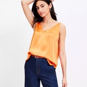 LOFT Vibrant Orange Camisole Top